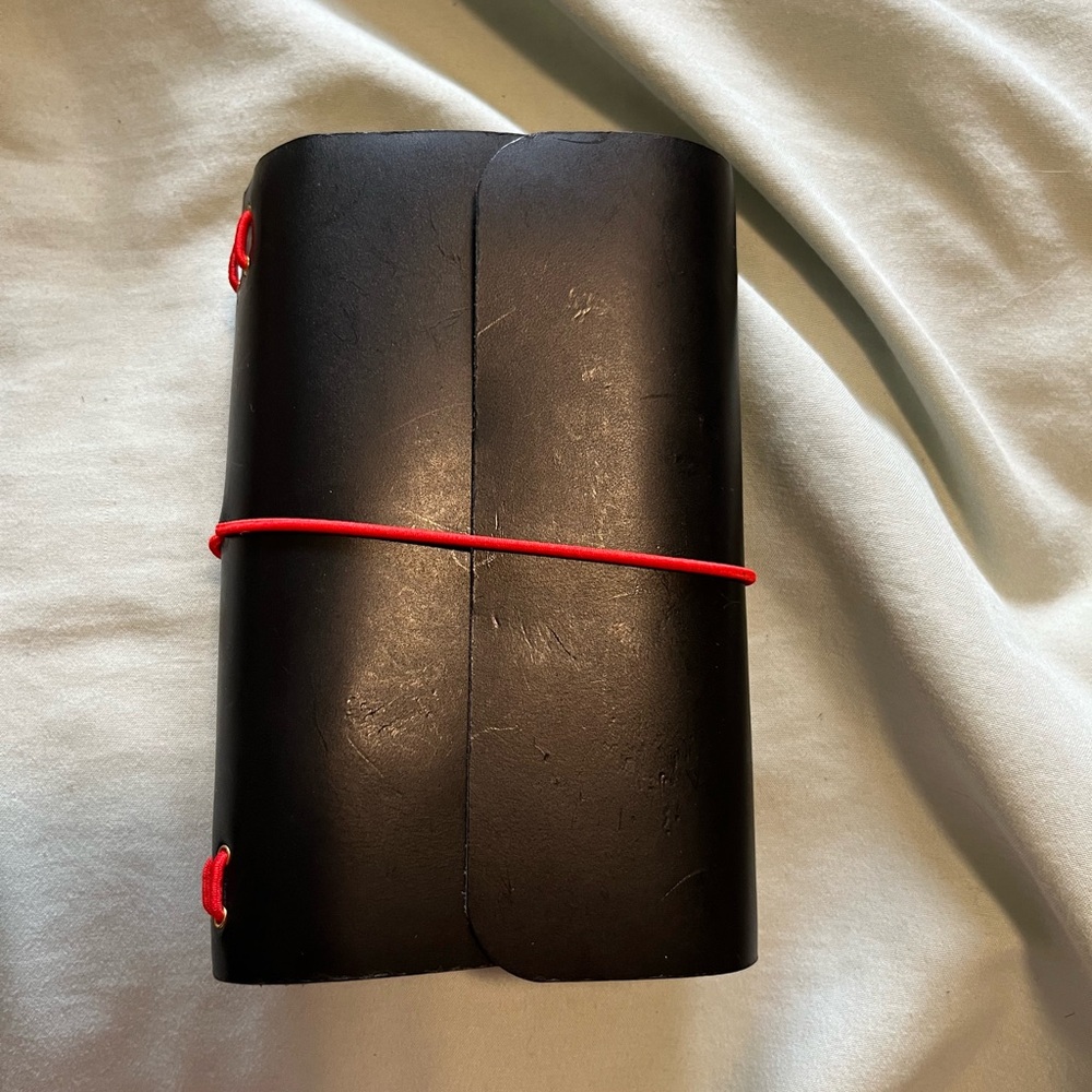 New leather passport cover